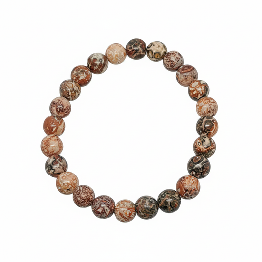 Bracelet en perles - Jaspe Léopard (8 mm)