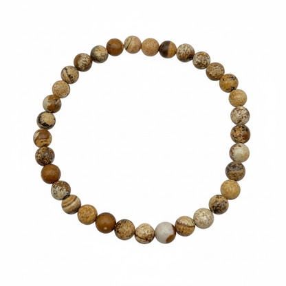 Bracelet en perles - Jaspe Paysage (6 mm)