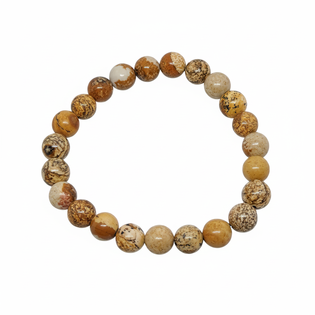 Bracelet en perles - Jaspe Paysage (8 mm)