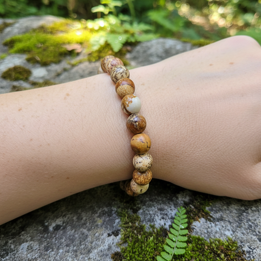 Bracelet en perles - Jaspe Paysage (8 mm)
