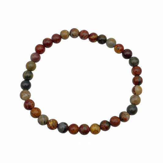Bracelet en perles - Jaspe Picasso (6 mm)