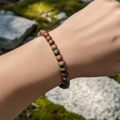 Bracelet en perles - Jaspe Picasso (6 mm)