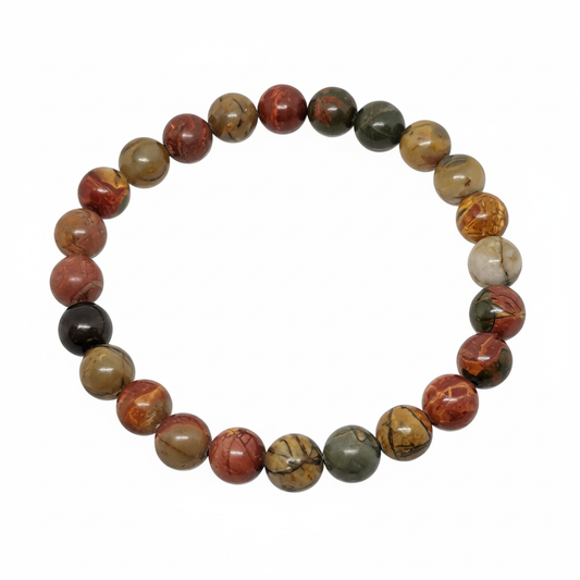 Bracelet en perles - Jaspe Picasso (8 mm)