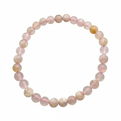 Bracelet en perles - Agate Fleur Sakura (6 mm)
