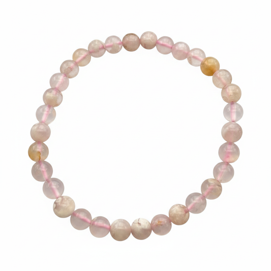 Bracelet en perles - Agate Fleur Sakura (6 mm)