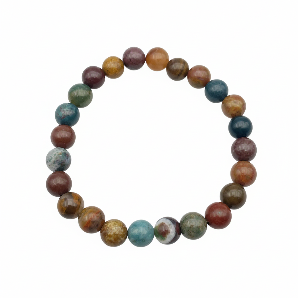 Bracelet en perles - Jaspe Polychrome (8 mm)