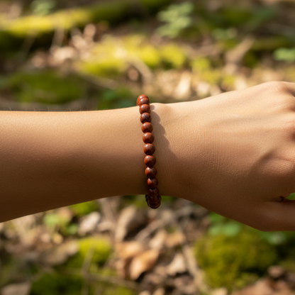 Bracelet en perles - Jaspe Rouge (6 mm)