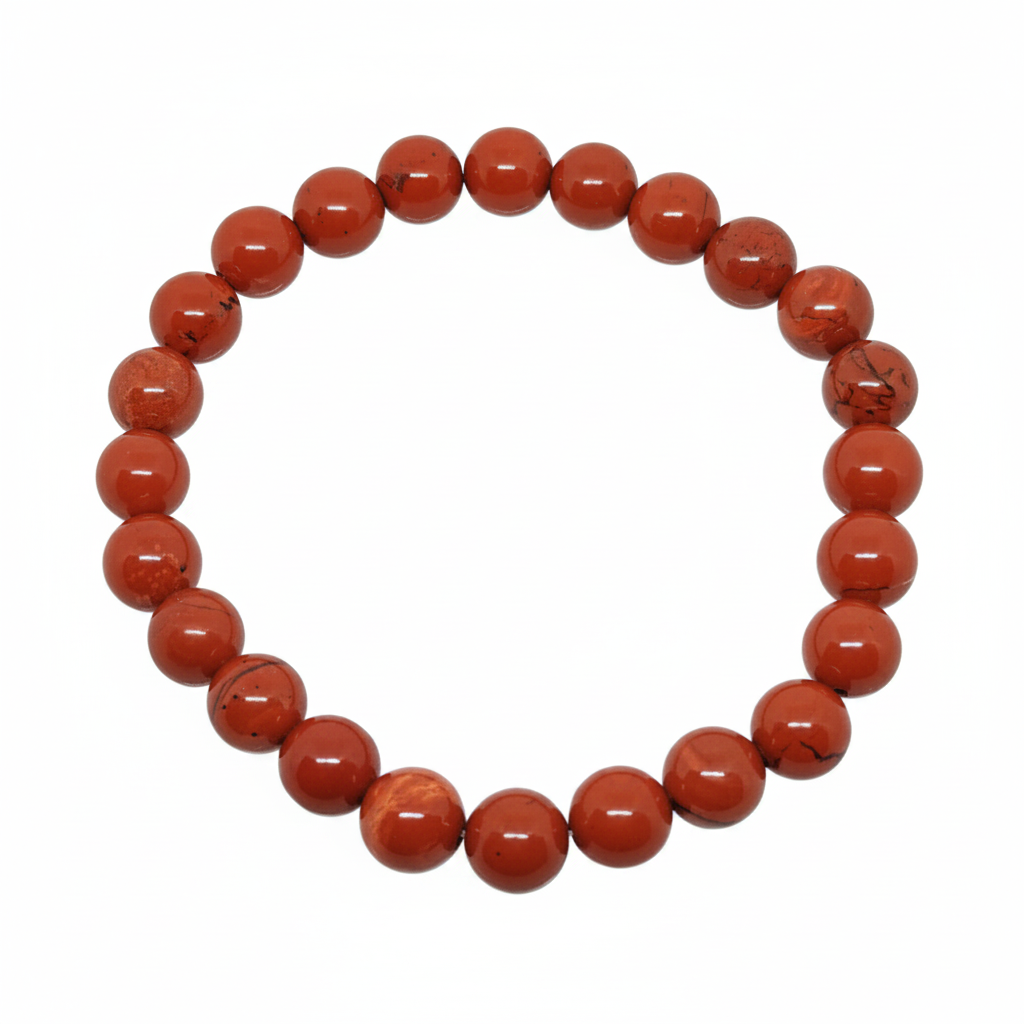 Bracelet en perles - Jaspe Rouge (8 mm)