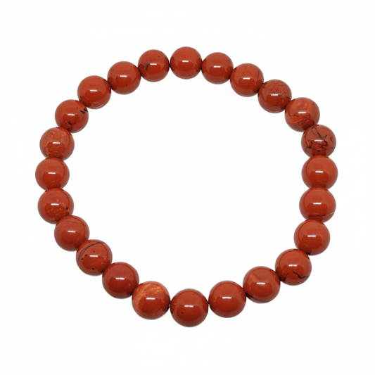 Bracelet en perles - Jaspe Rouge (8 mm)
