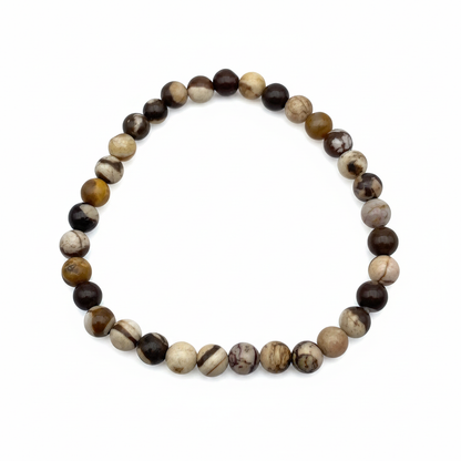 Bracelet en perles - Jaspe Zèbre (6 mm)