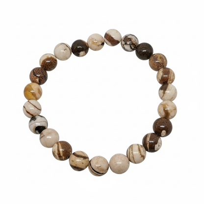 Bracelet en perles - Jaspe Zèbre (8 mm)