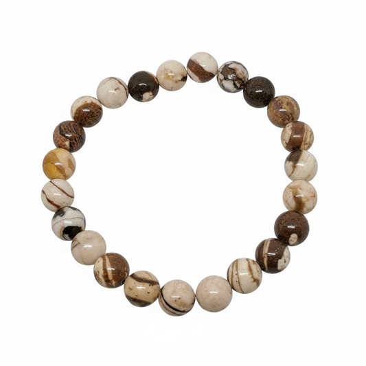 Bracelet en perles - Jaspe Zèbre (8 mm)