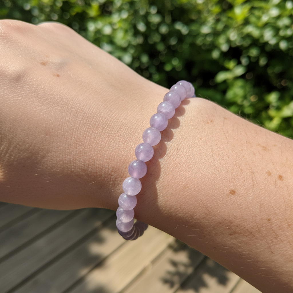 Bracelet en perles - Lépidolite (6 mm)