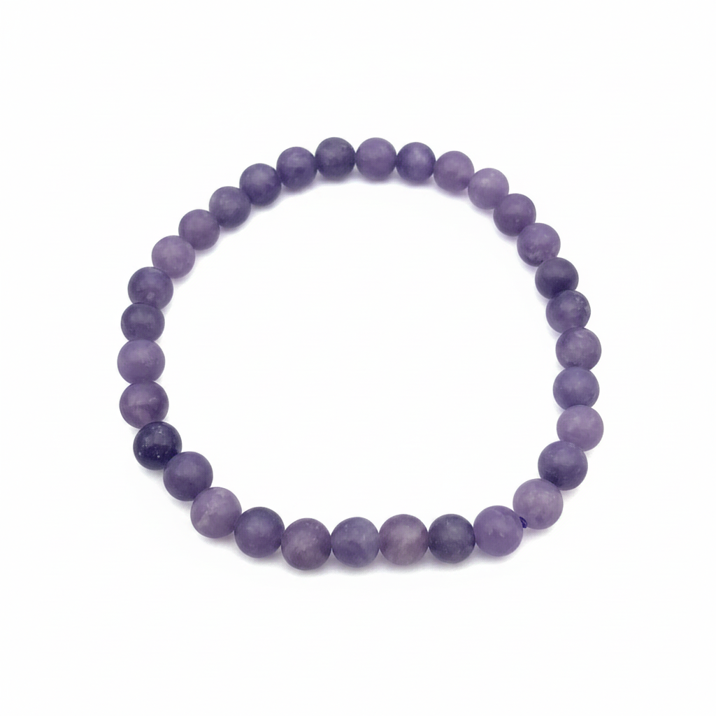 Bracelet en perles - Lépidolite (6 mm) EXTRA