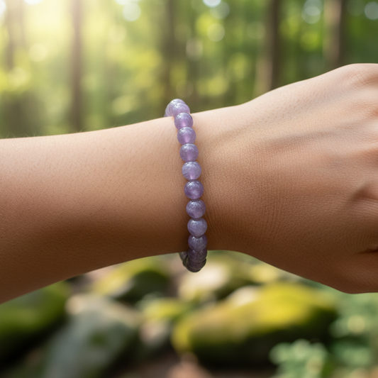 Bracelet en perles - Lépidolite (8 mm)