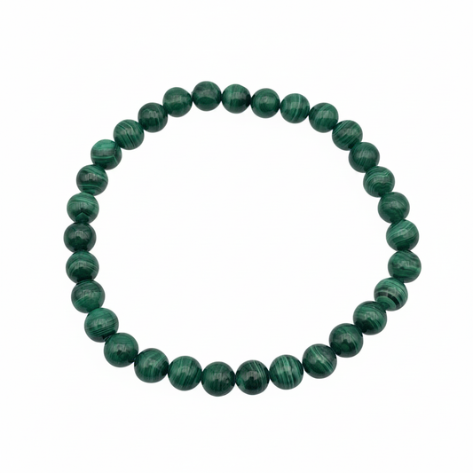 Bracelet en perles - Malachite (6 mm)