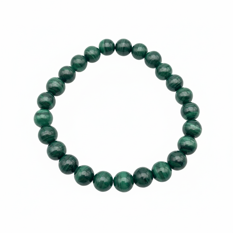 Bracelet en perles - Malachite (8 mm)