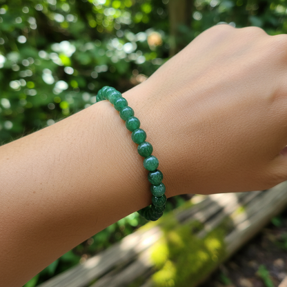 Bracelet en perles - Mica Vert (6 mm) - EXTRA