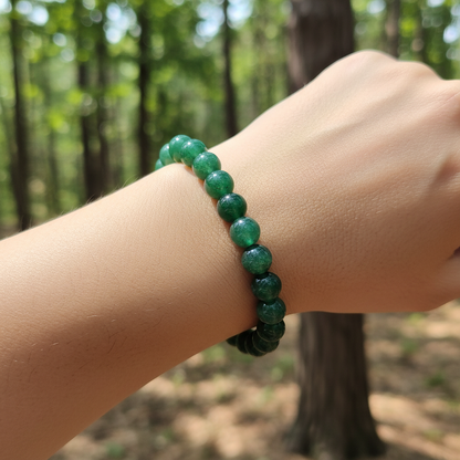 Bracelet en perles - Mica Vert (8 mm) - EXTRA