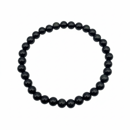 Bracelet en perles - Obsidienne Noire (6 mm)