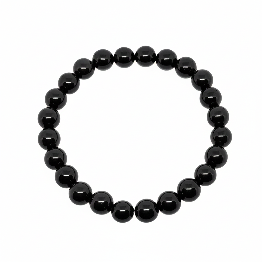 Bracelet en perles - Obsidienne Noire (8 mm)