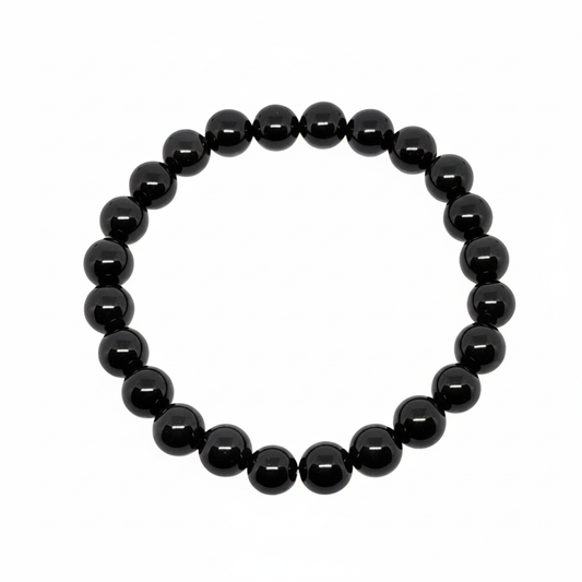 Bracelet en perles - Obsidienne Noire (8 mm)
