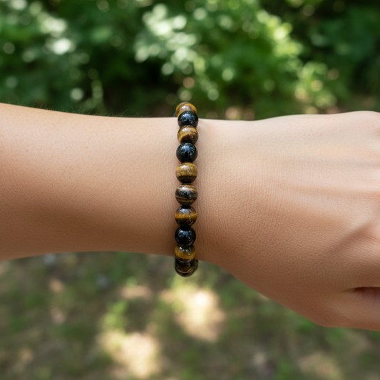 Bracelet en perles - Oeil de Faucon (8 mm)
