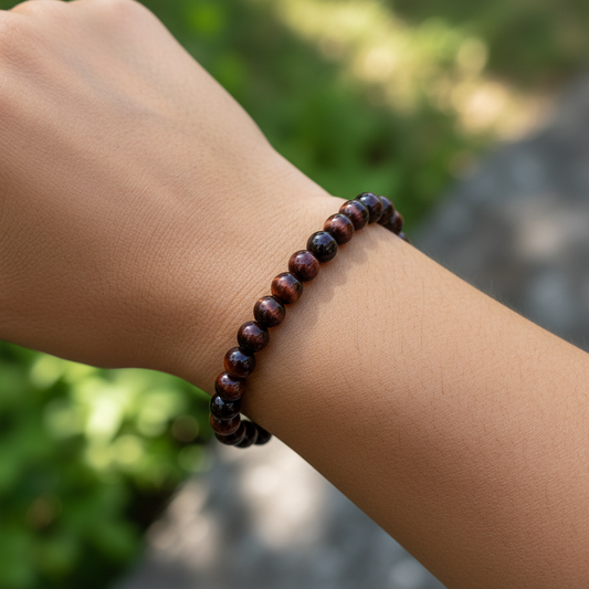Bracelet en perles - Oeil de Taureau (6 mm)
