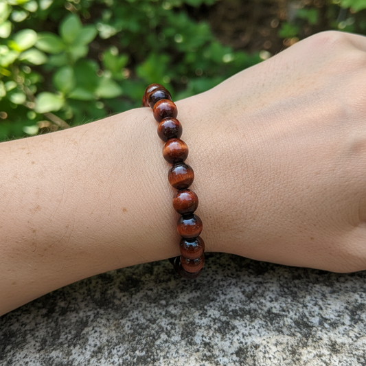Bracelet en perles - Oeil de Taureau (8 mm)
