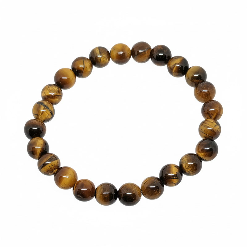 Tigeraugen-Perlenarmband (8 mm)