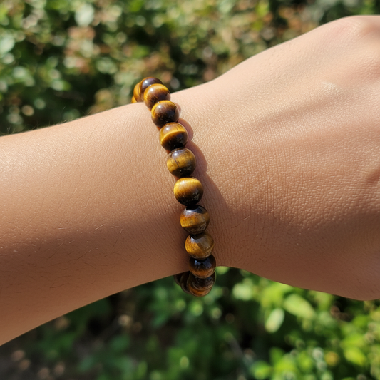 Bracelet en perles - Oeil de Tigre (8 mm)