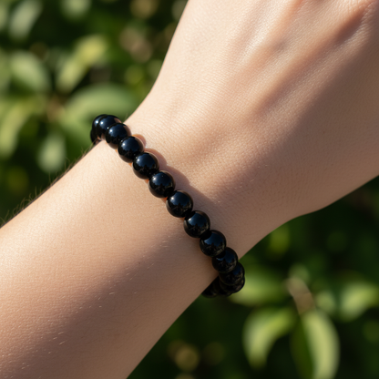 Bracelet en perles - Onyx (8 mm)