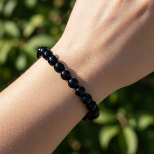 Bracelet en perles - Onyx (8 mm)