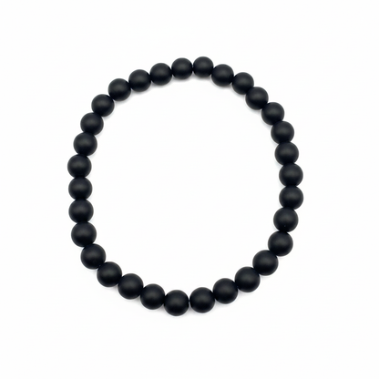 Bracelet en perles - Onyx Mat (6 mm)