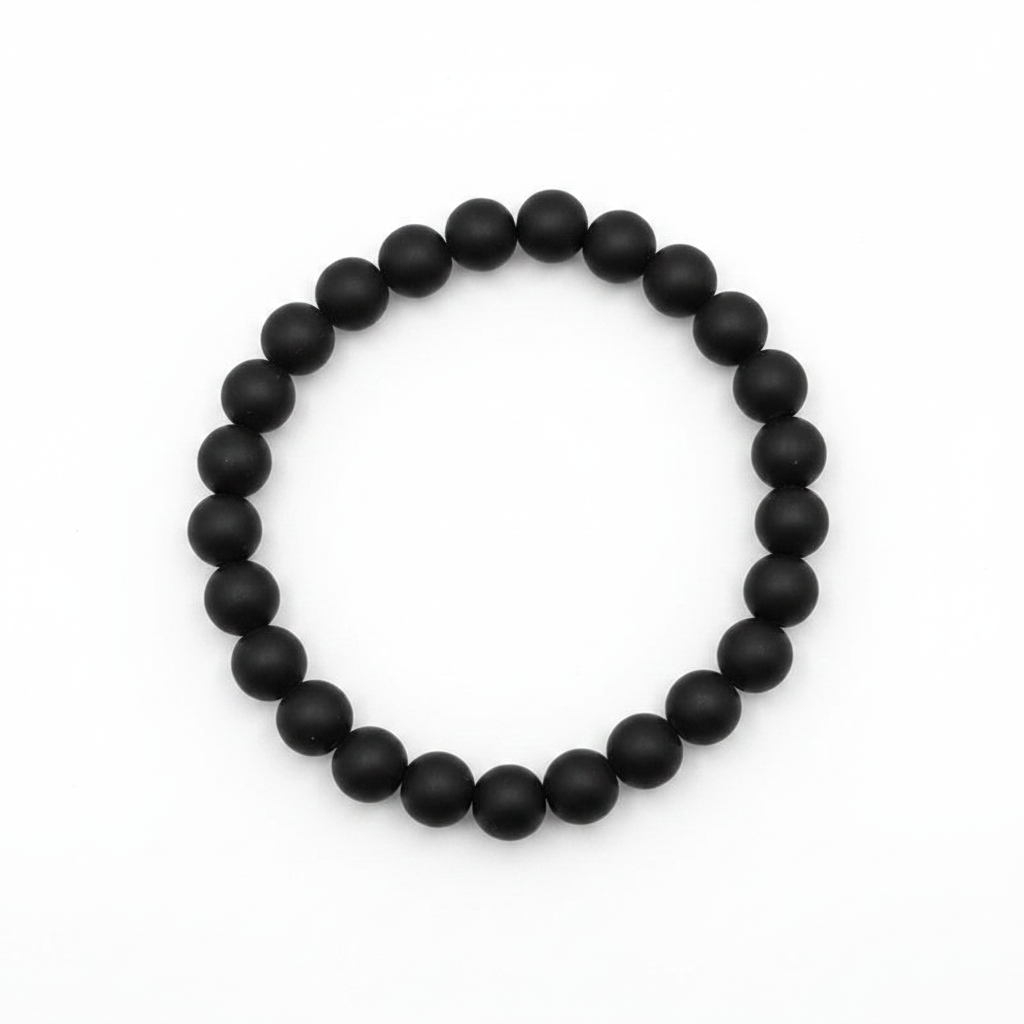 Bracelet en perles - Onyx Mat (8 mm)