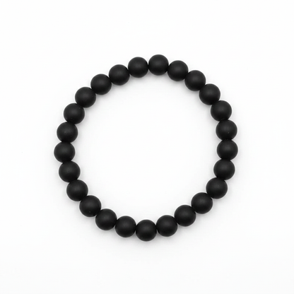 Bracelet en perles - Onyx Mat (8 mm)