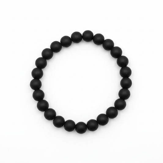 Bracelet en perles - Onyx Mat (8 mm)