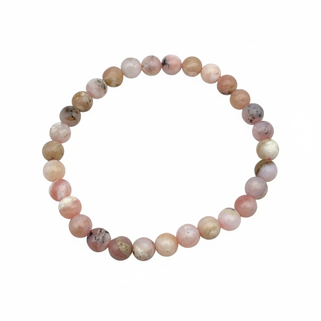 Bracelet en perles - Opale Rose des Andes (6 mm)