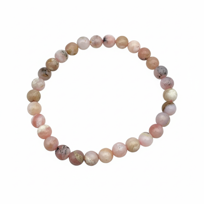 Bracelet en perles - Opale Rose des Andes (6 mm)