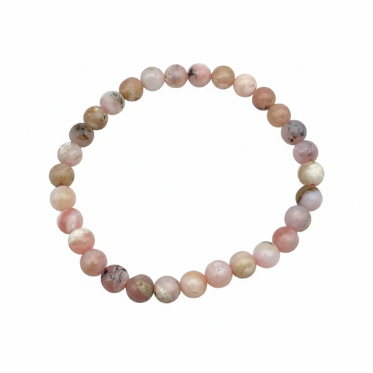 Bracelet en perles - Opale Rose des Andes (6 mm)