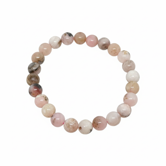 Bracelet en perles - Opale Rose des Andes (8 mm)