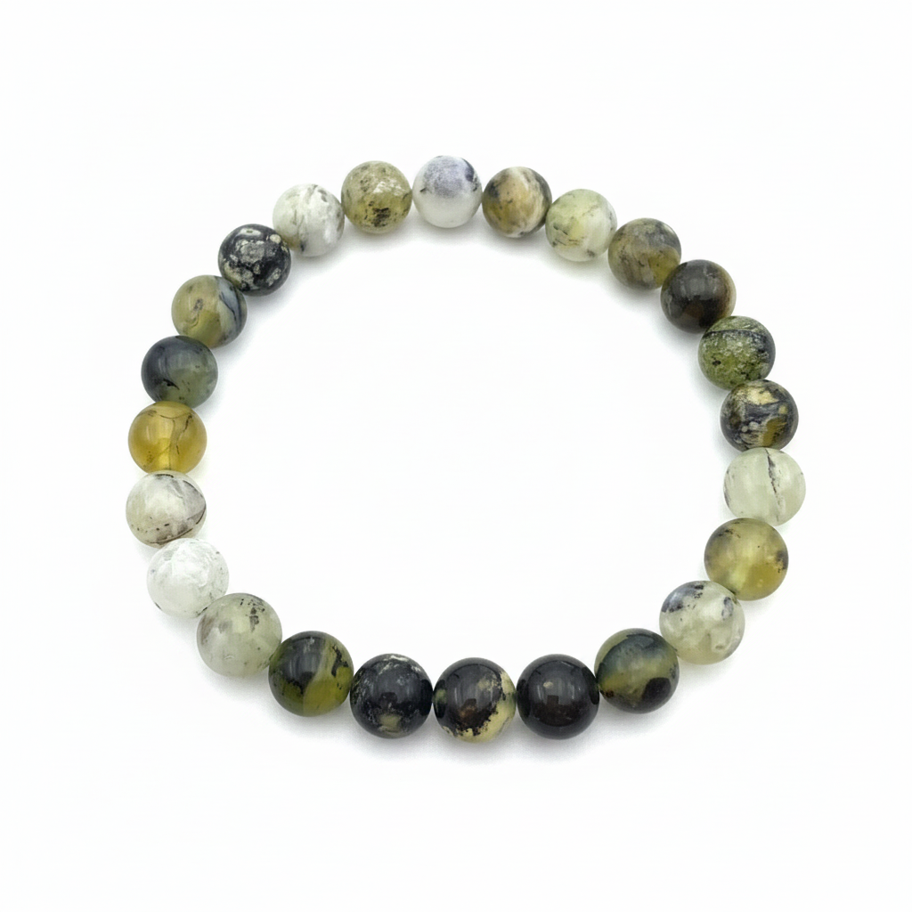 Bracelet en perles - Opale Verte (8 mm)