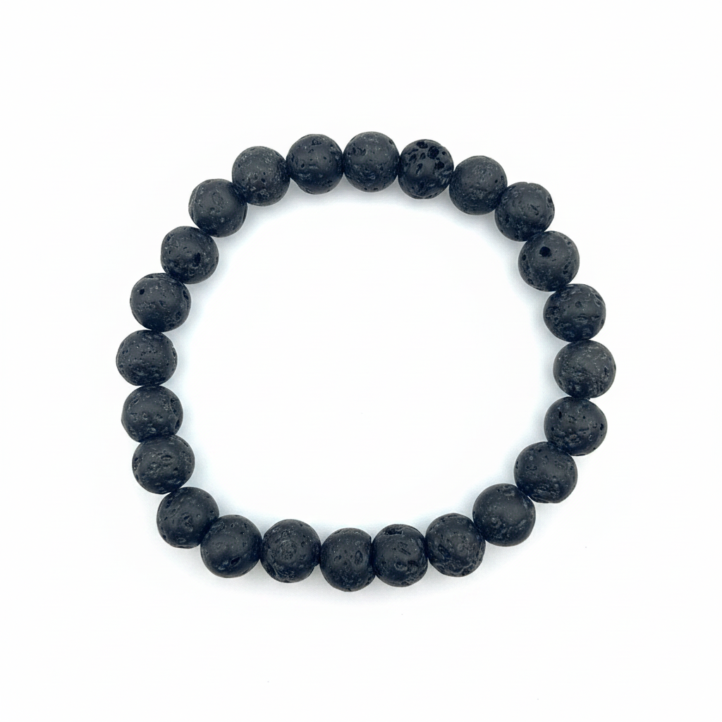 Bracelet en perles - Pierre de Lave (8 mm)