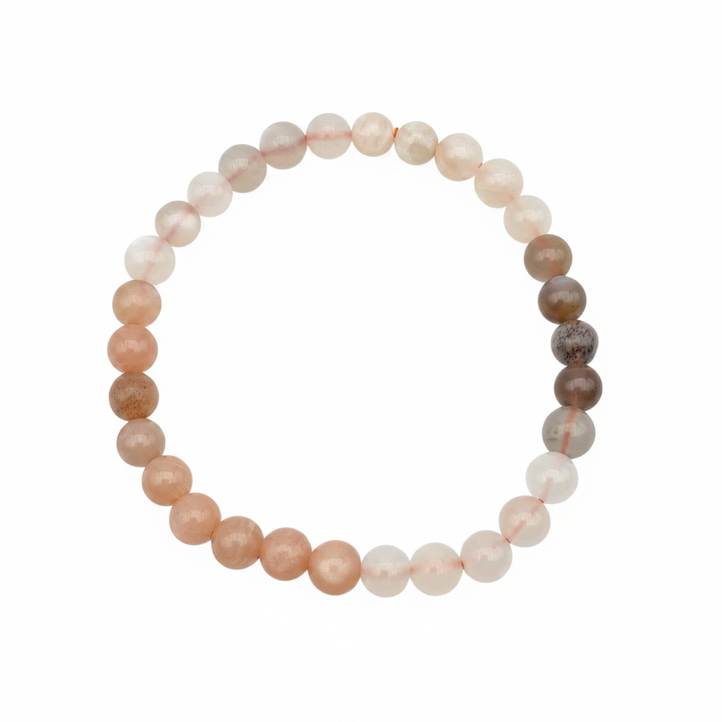 Bracelet en perles - Pierre de Lune Multicolore EXTRA (6 mm)