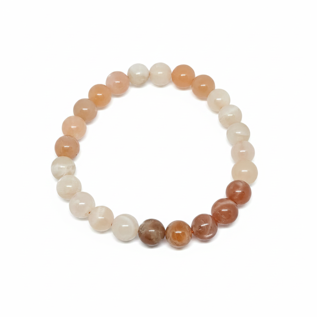 Bracelet en perles - Pierre de Lune Multicolore EXTRA (8 mm)