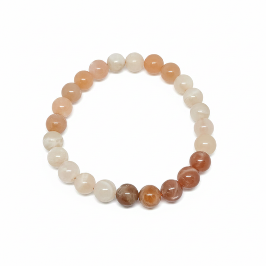Bracelet en perles - Pierre de Lune Multicolore EXTRA (8 mm)