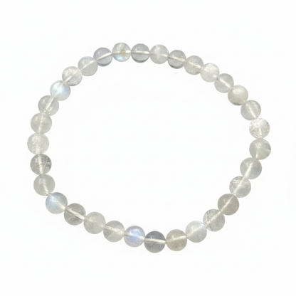 Bracelet en perles - Pierre de Lune Transparente EXTRA (6 mm)