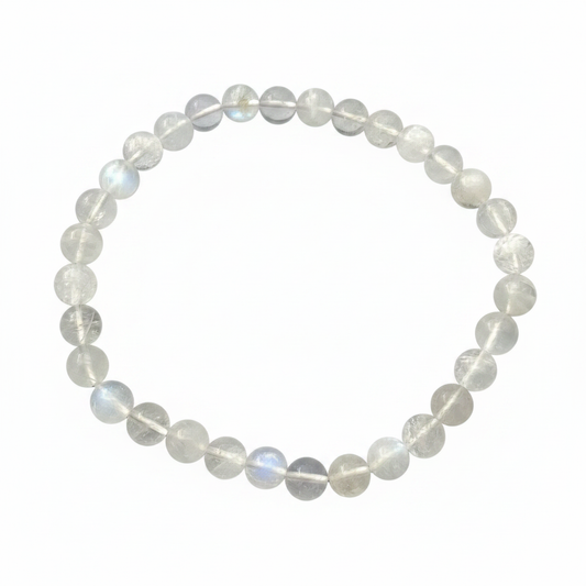 Bracelet en perles - Pierre de Lune Transparente EXTRA (6 mm)