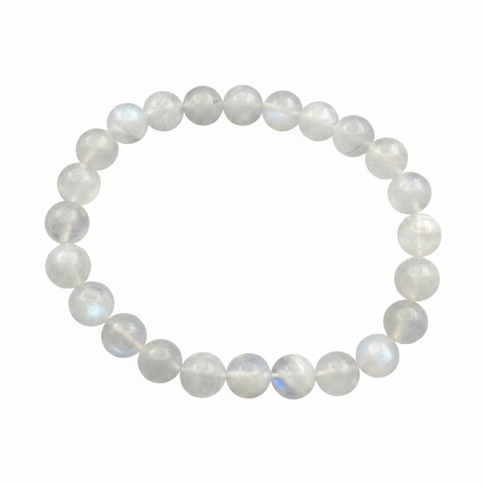 Bracelet en perles - Pierre de Lune Transparente EXTRA (8 mm)