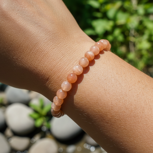 Bracelet en perles - Pierre de Soleil (6 mm)